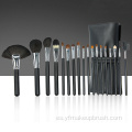 Conjunto de cepillo de maquillaje 18pcs Cepillo de maquillaje negro